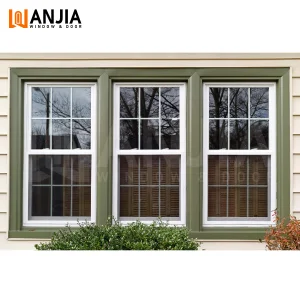 American Style Energy Efficient PVC Hung Window UPVC Single Double Hung Sash Window Vertical Sliding Window