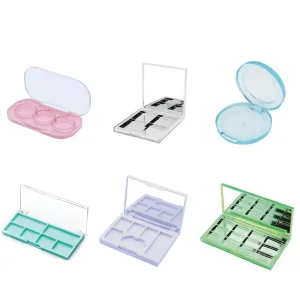 Embalagem de Cosméticos para Sombra de Olhos da China PC Compact 4 6 8 10 12 15 24 Caixa de Estojo de Paleta de Sombra de Olhos Vazia para Maquiagem Facial para Fábrica de Beleza