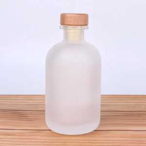 250ml Round Frosted Reagent Glass Bottle with T-Top Synthetic Cork