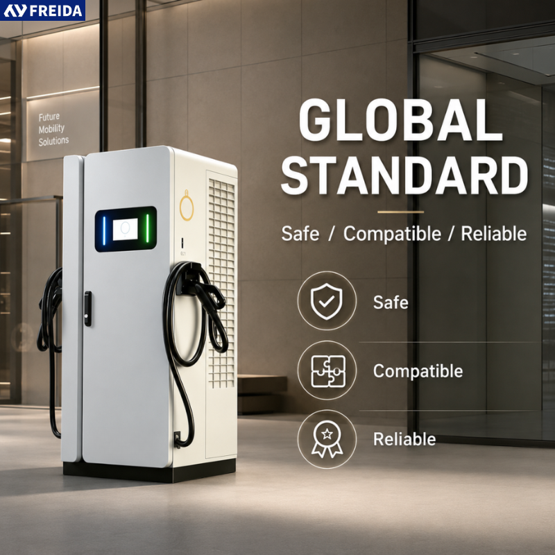 Brand New 240kW CCS2 DC EV Rapid Charger Solar Integration Green Design Ground Mounted Charging Station