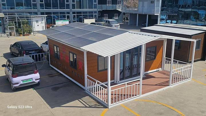 Double Wing Expansion Steel Wooden Folding Box Eaves Terrace Prefabricated Container Building For Villa Hotel Use Modern Design