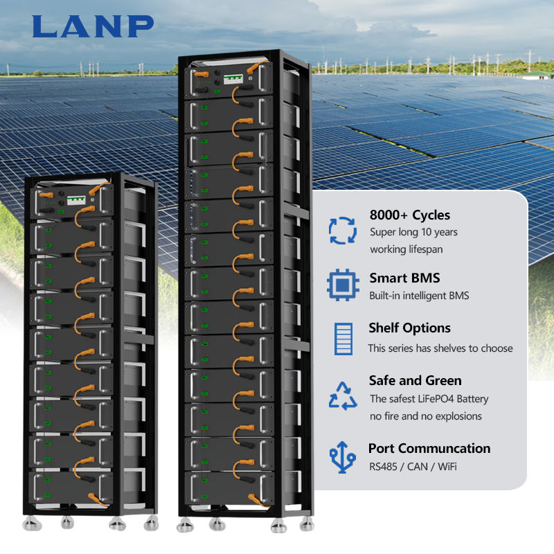 Stackable High Voltage 614.4V 122.88kWh Energy Storage Battery System Rack-Mounted Solar LiFePO4 with Smart BMS 8000 Cycles
