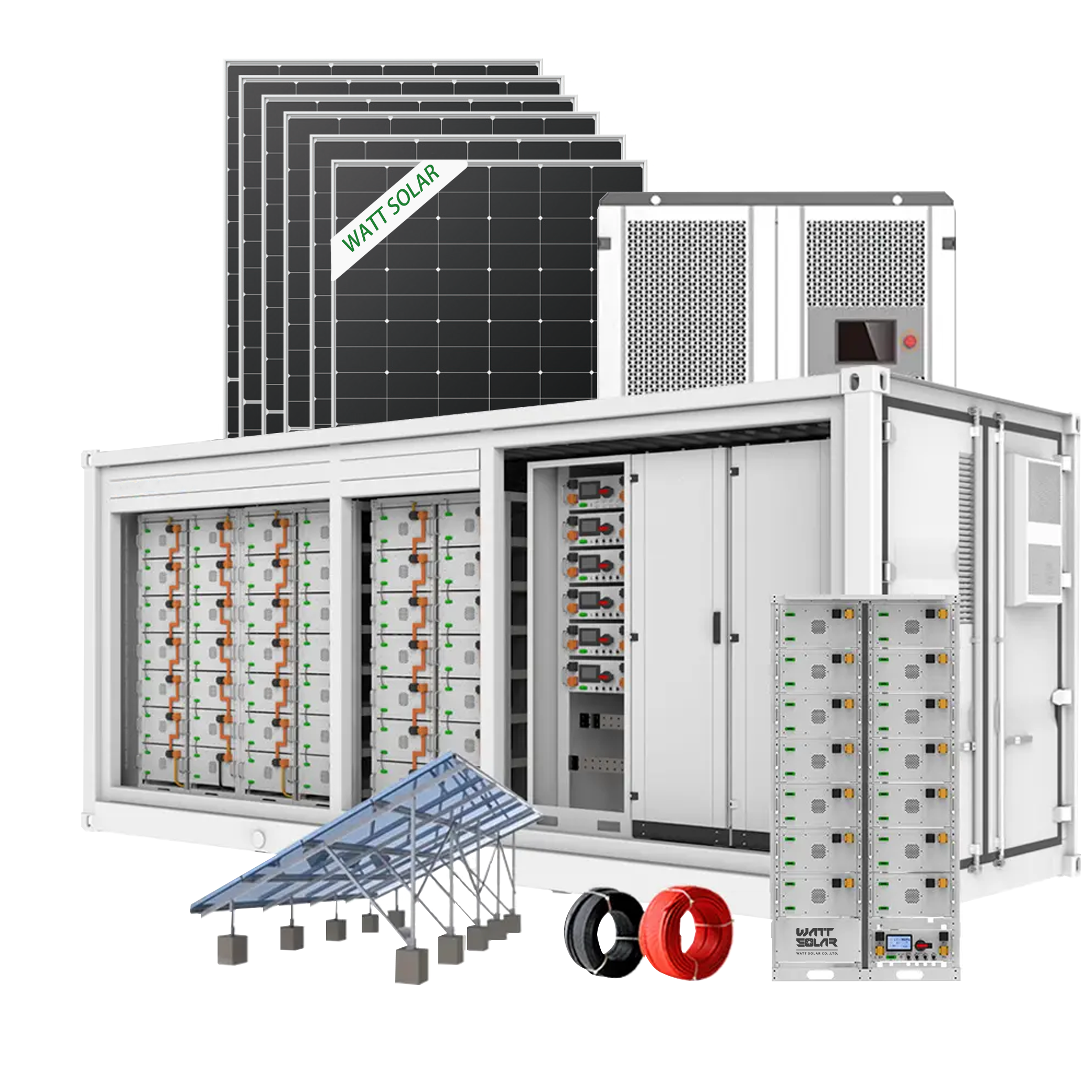 5MW Hybrid Solar Power System With Container BESS Utility Solar Plant