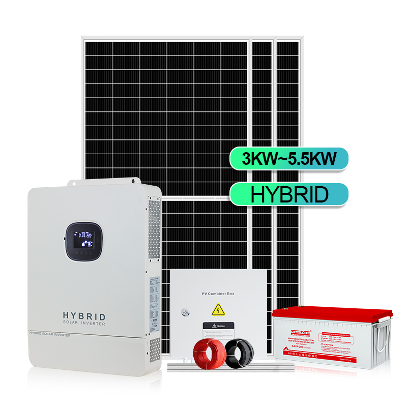 Home Use Solar Energy System 3KW 3.5KW 5KW 5.5KW 8KW 10KW Hybrid Off Grid Full Set Solar Solar Energy Storage System