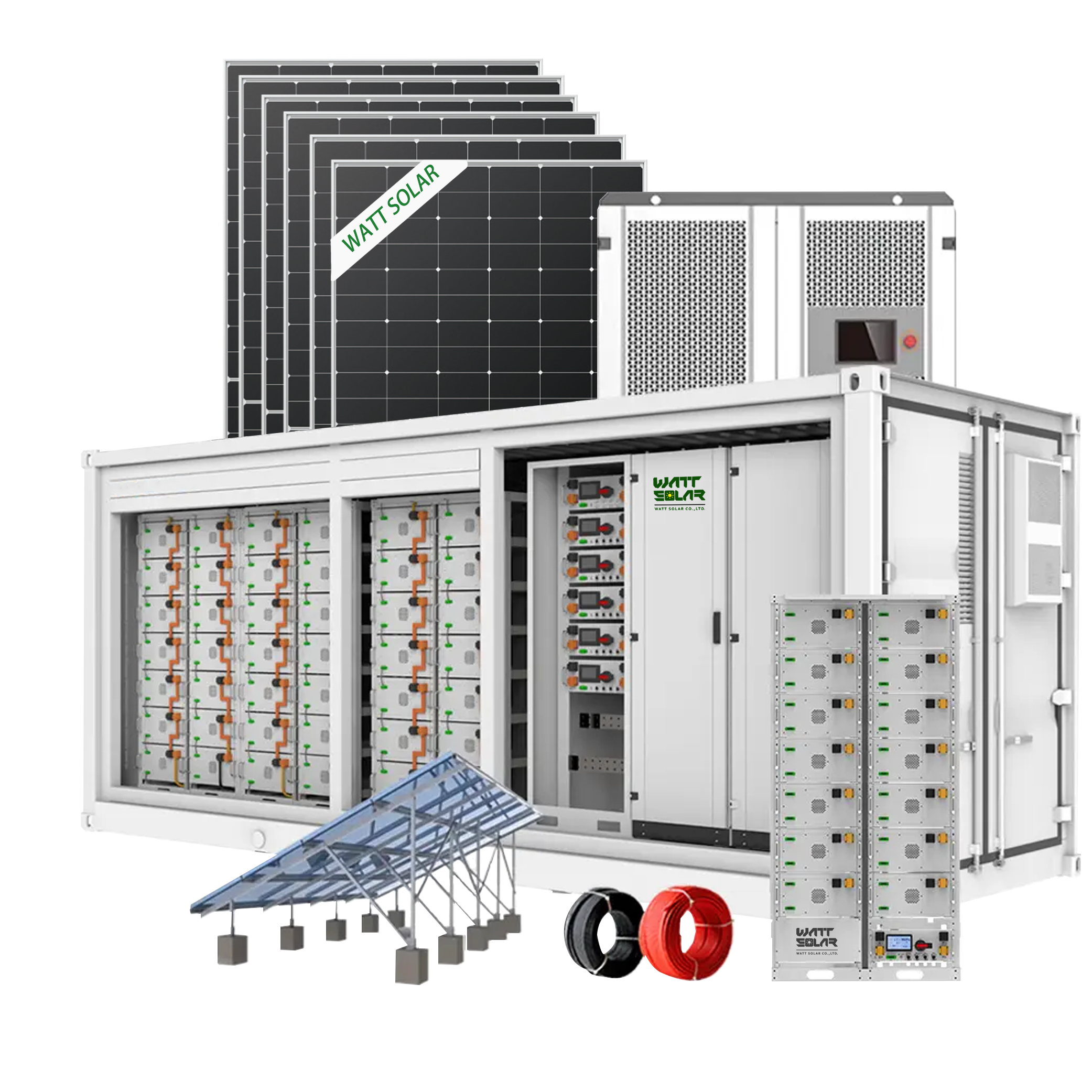 5MW Hybrid Solar Power System With Container BESS Utility Solar Plant