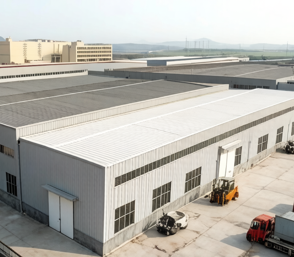 Eco-Friendly Light Steel Structure Factory Building with Solar Energy Integration for Commercial Industrial Use