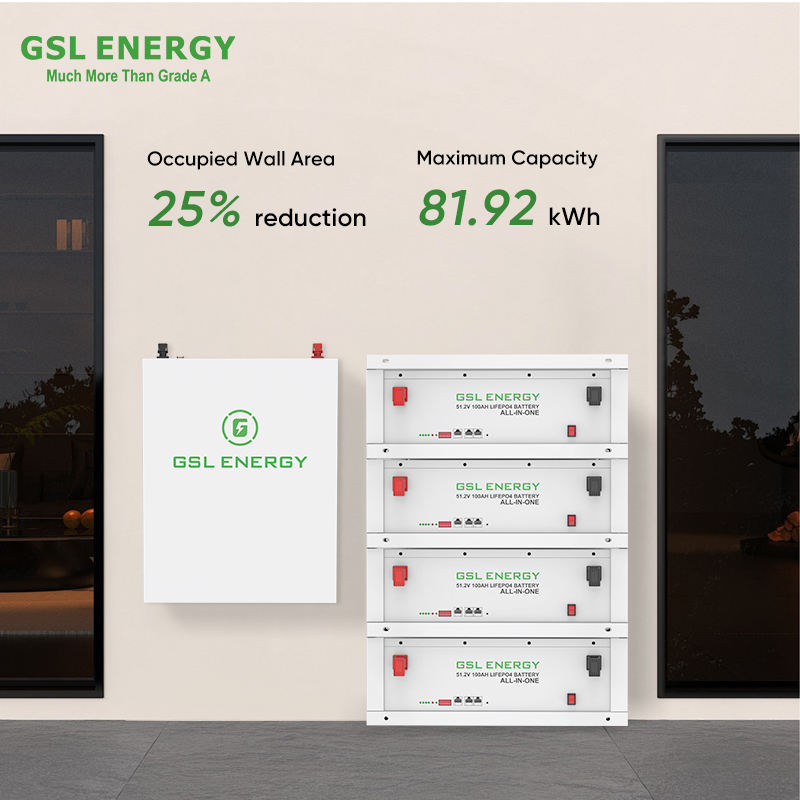 GSL ENERGY Smart BMS LiFePO4 5kWh 10kW 48V 100Ah 200Ah Stackable Solar Lithium Ion Server Rack Mounted Lifepo4 Battery Wholesale
