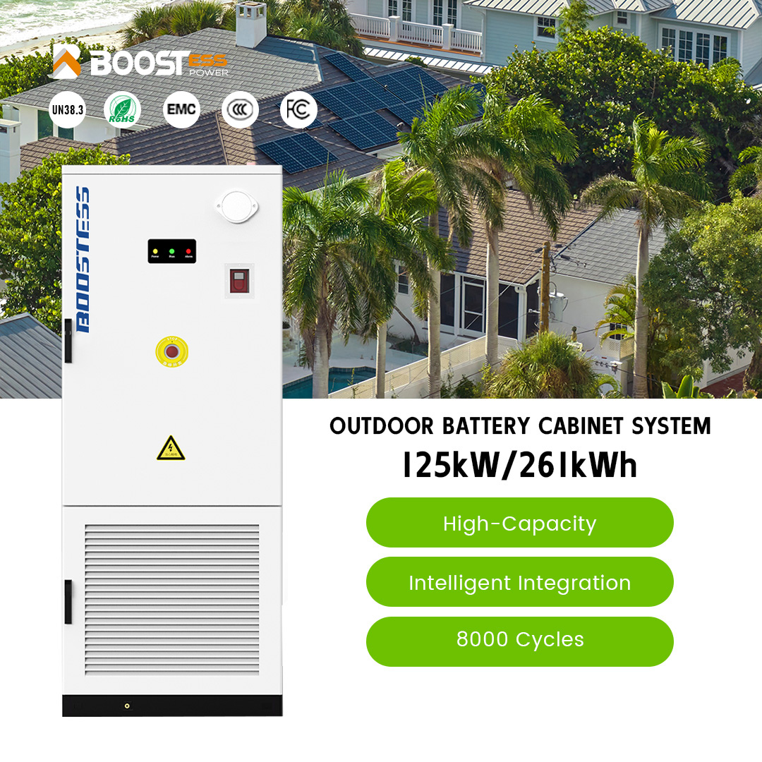 Hot Sale Outdoor Storage Solar System Cabinet 125kw/261kwh All-in-one Batteries Solar Power Distribution Equipment