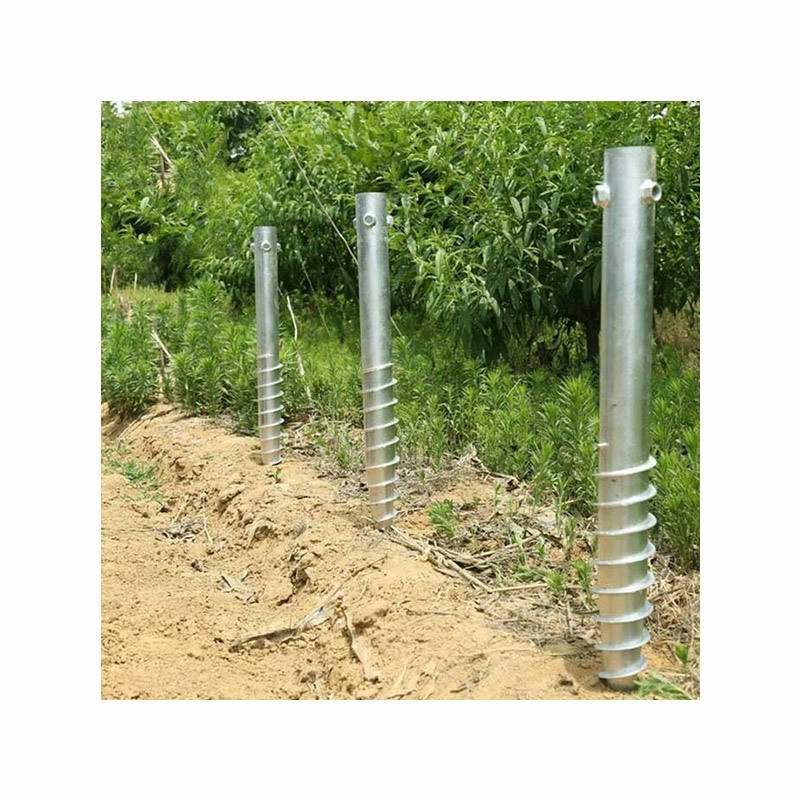 Durable Q235 Hot DIP Galvanized Earth Screw Pile Anchor Solution