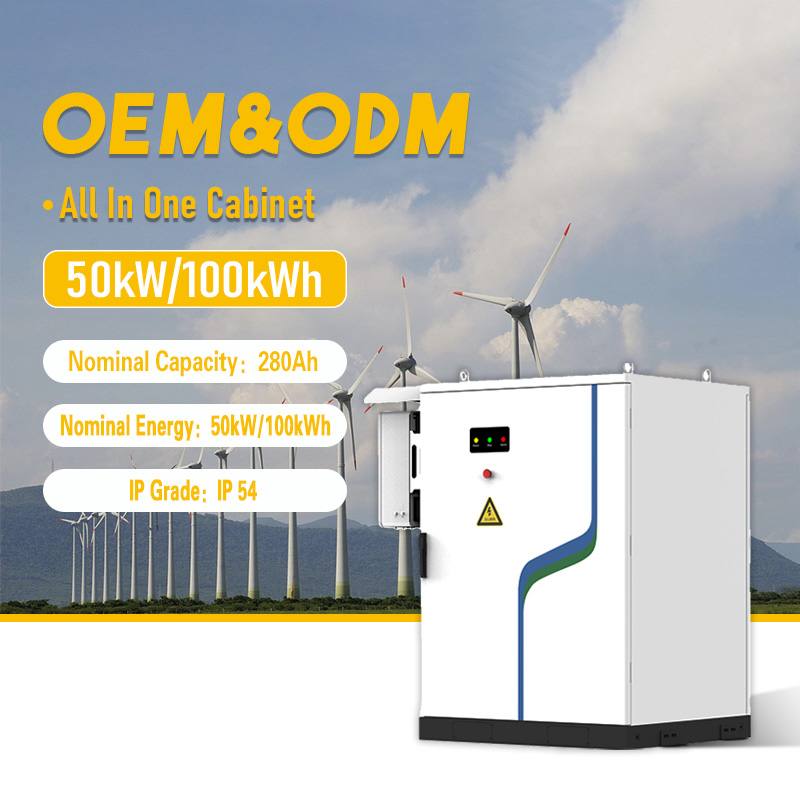 50kW 100kWh 358V Lithium Ion Air-Cooled Industrial BESS Cabinet Smart Energy Management for Commercial Solar Grid Microgrid Use