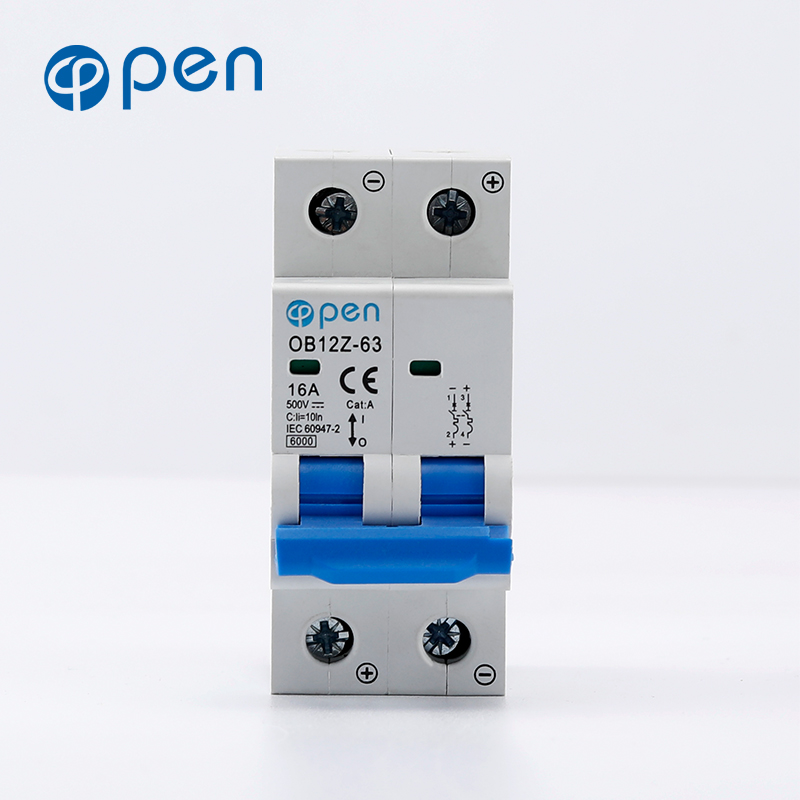 Open Electric 2p Mini MCB 20A 16A 10A 32A 25A 40A 63A 50/60HZ DC MCB Miniature Circuit Breaker For Solar
