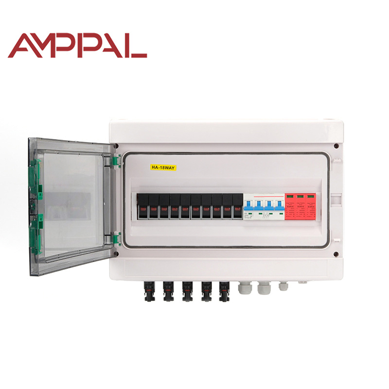 5 in 1 Out Photovoltaic Combiner Power Distribution Equipment Solar DC500V PV Combiner Box with Circuit Breaker