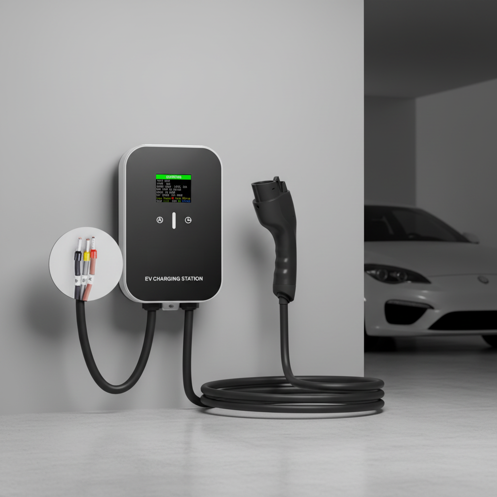 7KW Type1 With 5M Cable Flame Retardant PC Material Wide Temperature Range For Home And Commercial Use EV Charging Gun