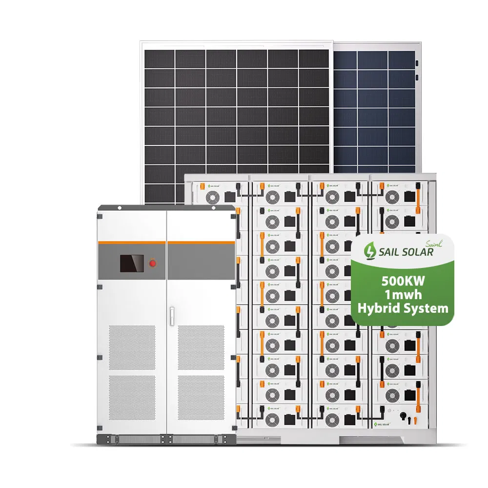Sail Solar 500kw Solar Storage Energy Solution with 1MW Lithium Battery