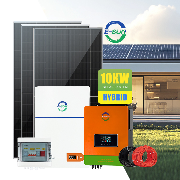 Best Seller 10kw Solar System 220v Energy Storage System With Hybrid Inverter Solar and Solar Panel
