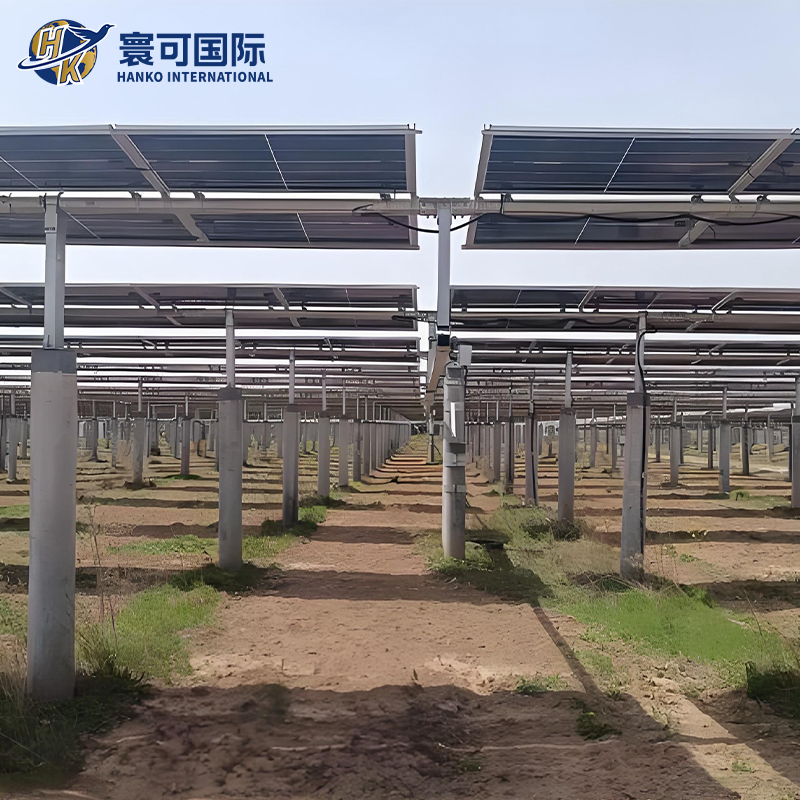 Utility Scale Horizontal Single Axis Solar Tracking Structure Designed For Large Ground Mounted PV Power Plants