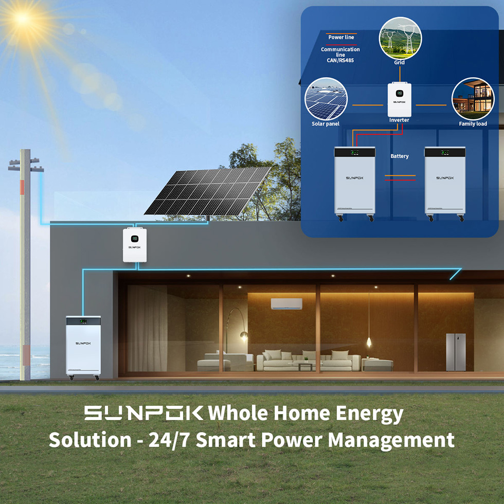 Sunpok Fast Delivery 15kwh Home Solar Energy System 51.2V 300Ah LiFePO4 Lithium Battery Pack Energy Storage Battery