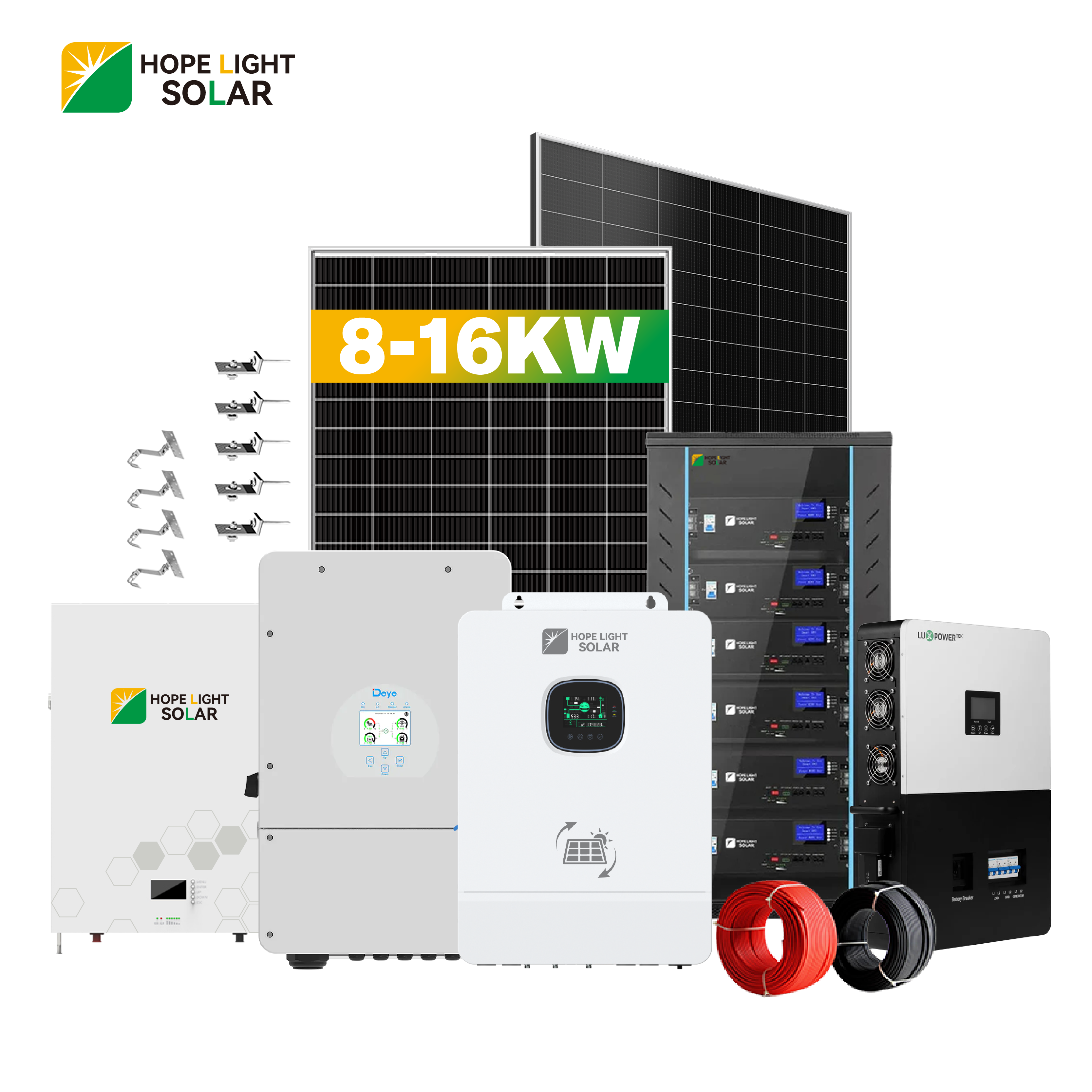 3KW 5KW 8KW 10KW 12KW Industrial Solar Panels System Complete Set Hybrid Commercial Solar Energy System