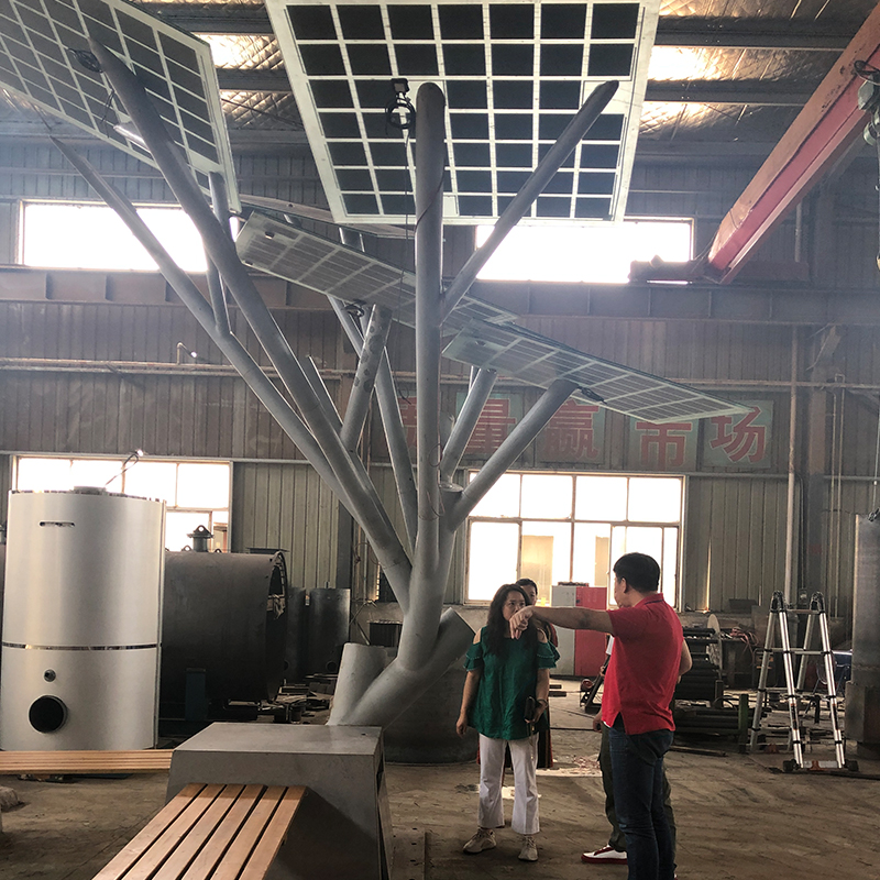 Renewable Energy Solar Powered Palm Trees Environmental Protection Solar Panel Tree
