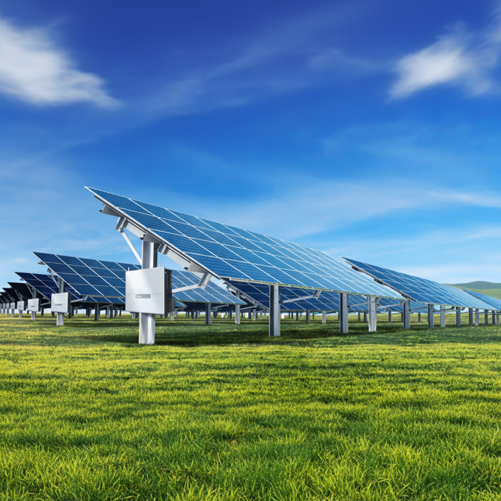 Utility Scale Solar Farm PV Ground Racking System Farmland Solar Energy Generation Project