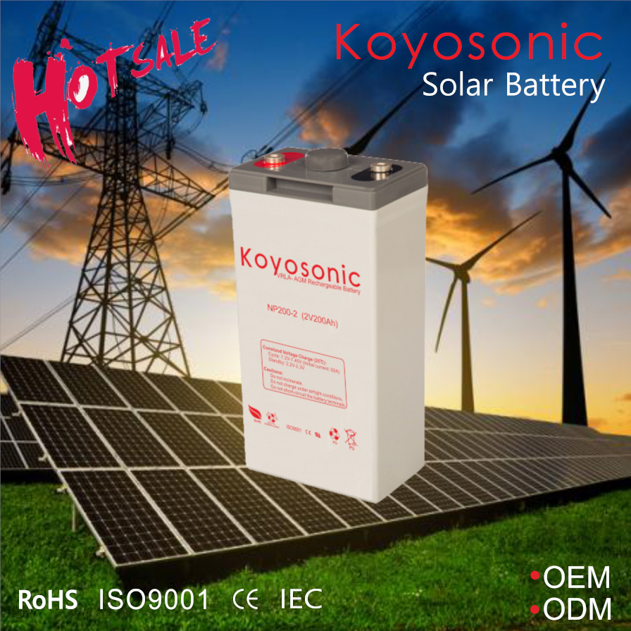 High Efficiency Lead Carbon Battery Commercial Energy Storage Solution 8V 200ah