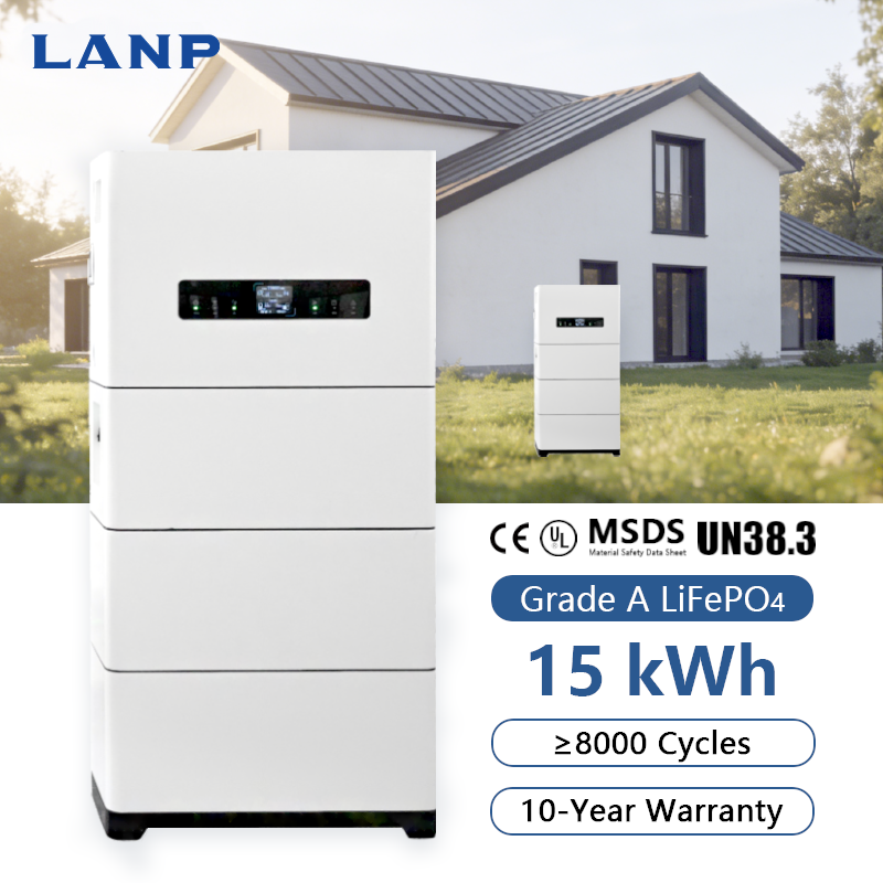 All-in-One Off Grid &amp; Grid Tied Solar Energy Storage System 15kWh 102.4V Stacked Lithium Battery Hybrid Inverter for Home Use