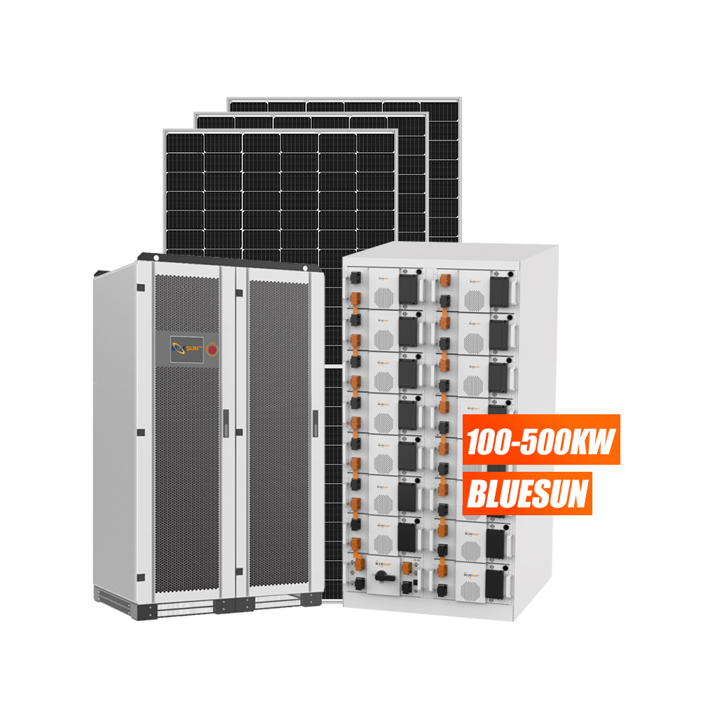 Bluesun Hot Sales Complete Solar Energy System Commercial 100KW 200KW 500KW Off Grid Hybrid Solar Power System