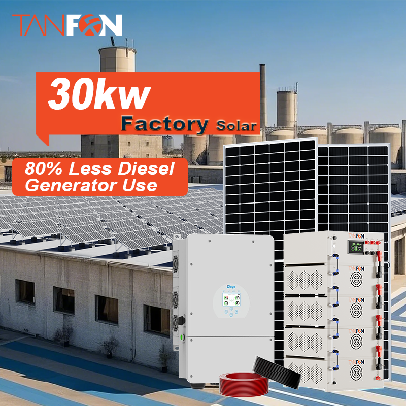 Tanfon Industrial Hybrid Solar Energy System Kit 30Kw 50Kw Hybrid Complete 50 kw Hybrid Solar Power System