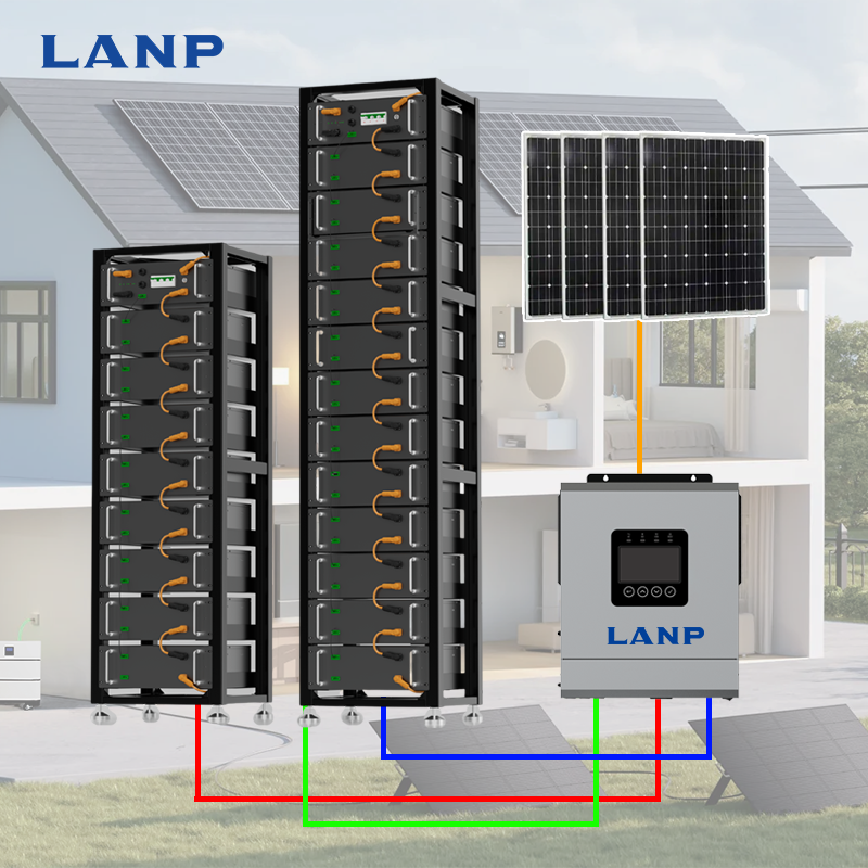 Stackable High Voltage 614.4V 122.88kWh Energy Storage Battery System Rack-Mounted Solar LiFePO4 with Smart BMS 8000 Cycles