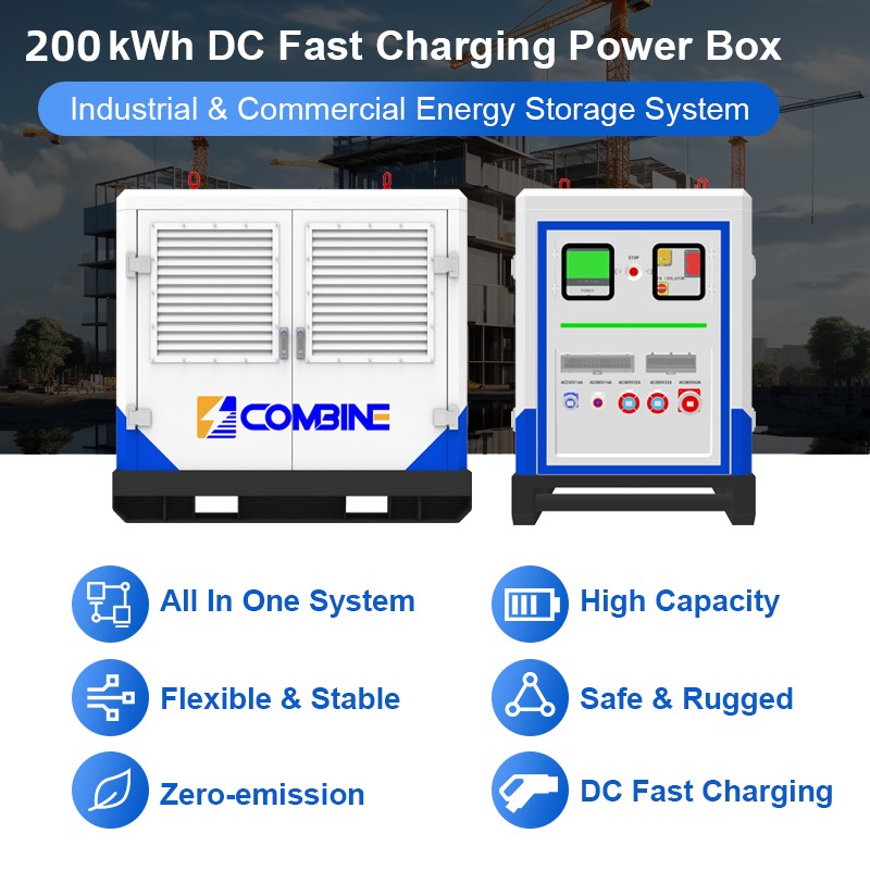 200kWh Hybrid Mobile EV Charger Integration PV Inverter Customize 400V AC/DC Output Charger for Rental Company Distributor
