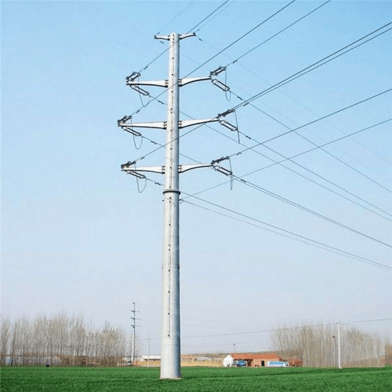 Environmentally Friendly Recyclable Aluminum Alloy Power Pole Green Energy Infrastructure