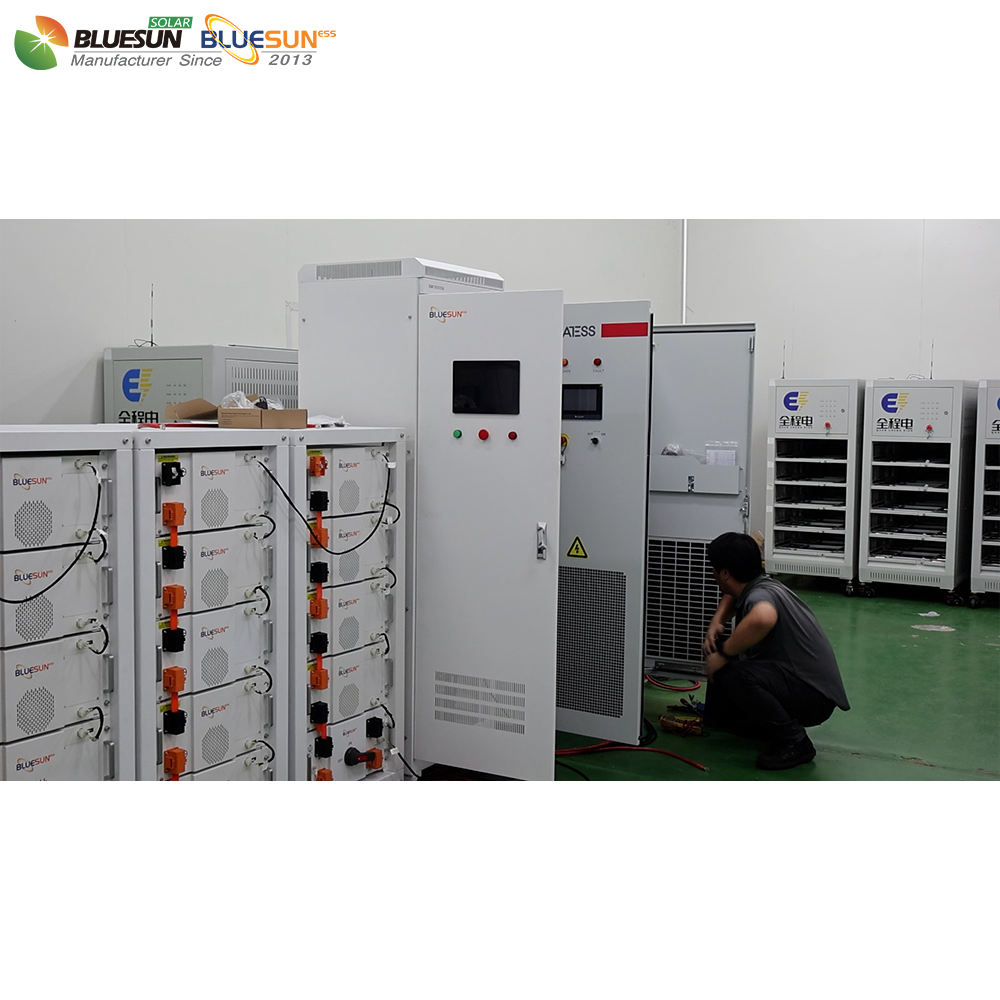 Bluesun 200kW 300kW 500kW on off Grid Solar System 500kw Industrial Solar Power Plant Project with 1mwh Lithium Battery Solution