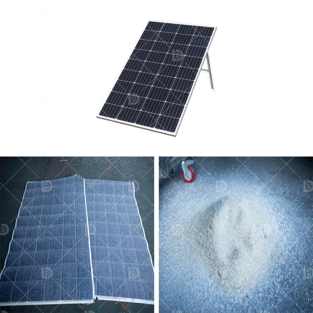 Full Automatic Recycling Solar Panels E Waste Recycling Line Photovoltaic Solar Panels Recycling Machine