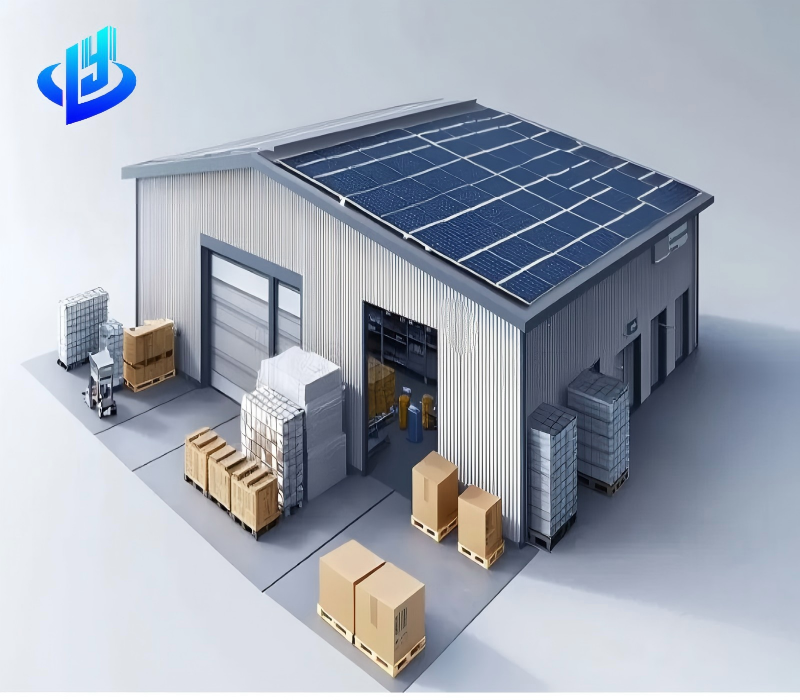 BIPV Solar Powered Roof Panel Steel Structure Building 3MW 5MW Solar PV Power Project Industrial Park Workshop