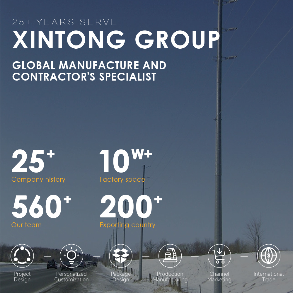 Sustainable Q235Q345 Hot-Dip Galvanized Power Distribution Pole for Renewable Energy Projects