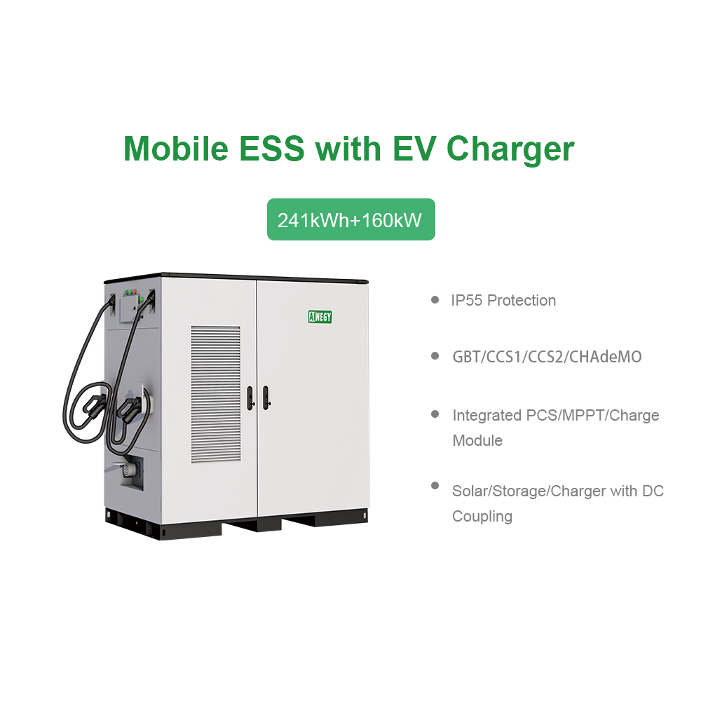 AINEGY Commercial Energy Storage System with EV Charger Lithium Battery Solar Integration Manufacturer
