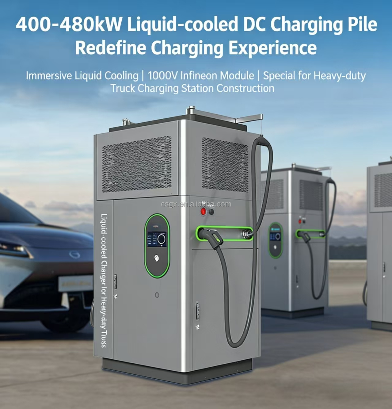 Customizable Solar-powered DC EV Charger for Heavy-Duty Trucks New Energy Vehicles Off-Grid 400kW/480kW Integrated Solar System