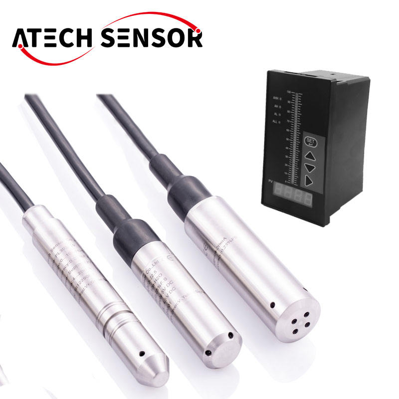 Atech Tuya Smartlife APP Solar Panel Wireless Submersible Tank Monitor Water Tank Sensor For Villa Apartments