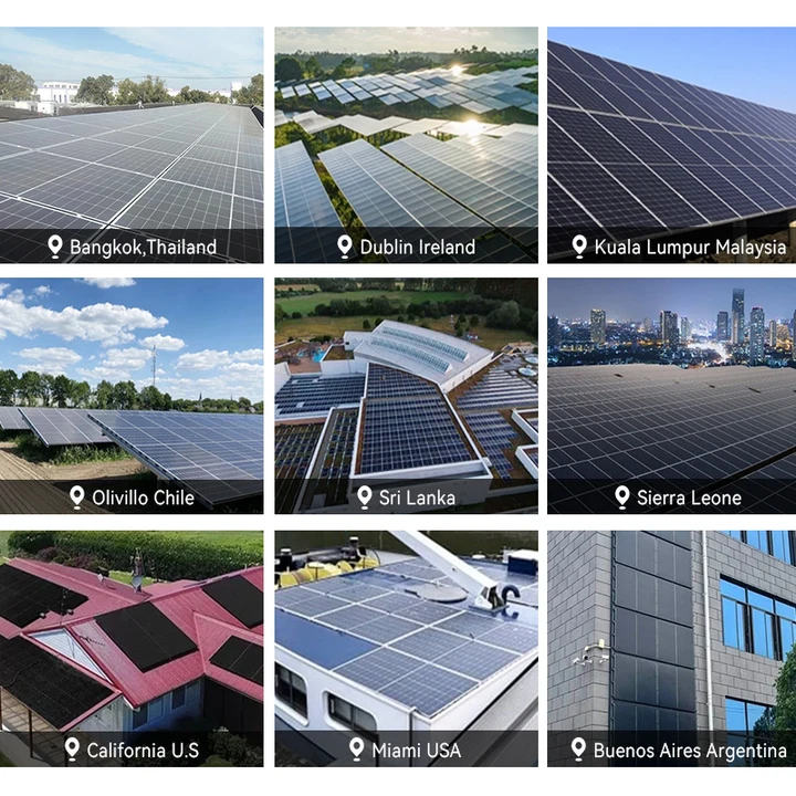 Grid Integration N-Type Solar Photovoltaic Systems Anodized Aluminum Alloy Frame 575-625W Efficiency Hybrid Inverter Wind Tied