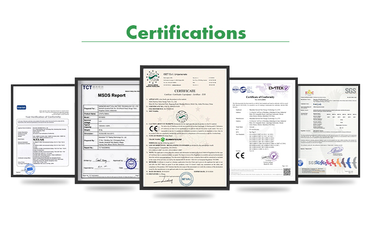Certifications