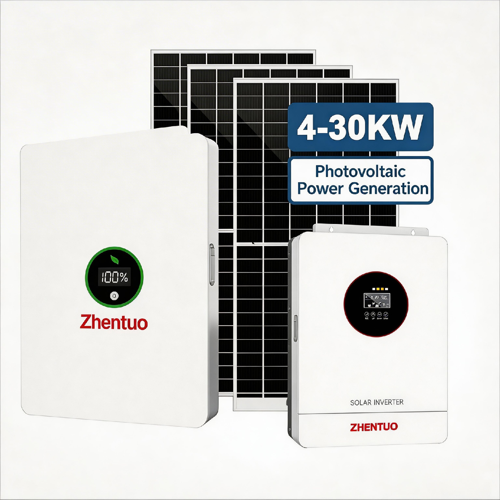 CE TUV for 5KW Off-grid MPPT Solar Power System Pure Sine Wave Inverter Lifepo4 Lithium Battery Residential Use Complete
