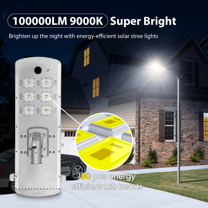 100W 500W 200W 300W 400W Auto Cleaning Integrated All in One Solar Street Light Waterproof IP65 LED Panel for Outdoor Road Use