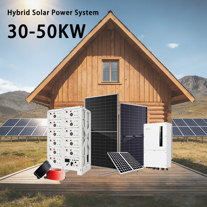 30KW 40KW 50KW Off Grid Solar Power System with 60KWH 80KWH 100KWH Sun Battery, Complete Home Solar Panel Kit for Whole House