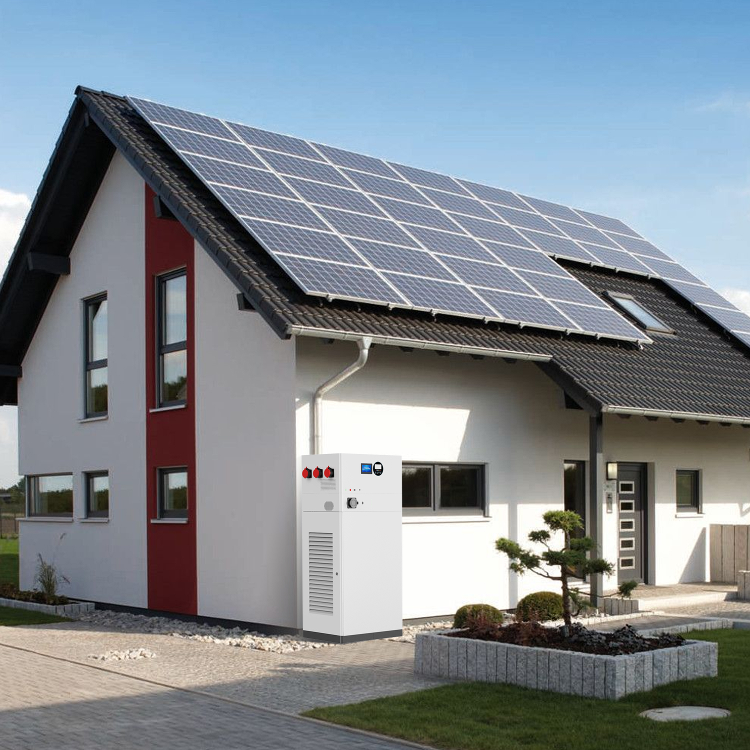 Olink Solar EV Charging Station with Battery Grid Hybrid | Auto Switching | Peak Load Shaving | PV Priority | App Smart Control