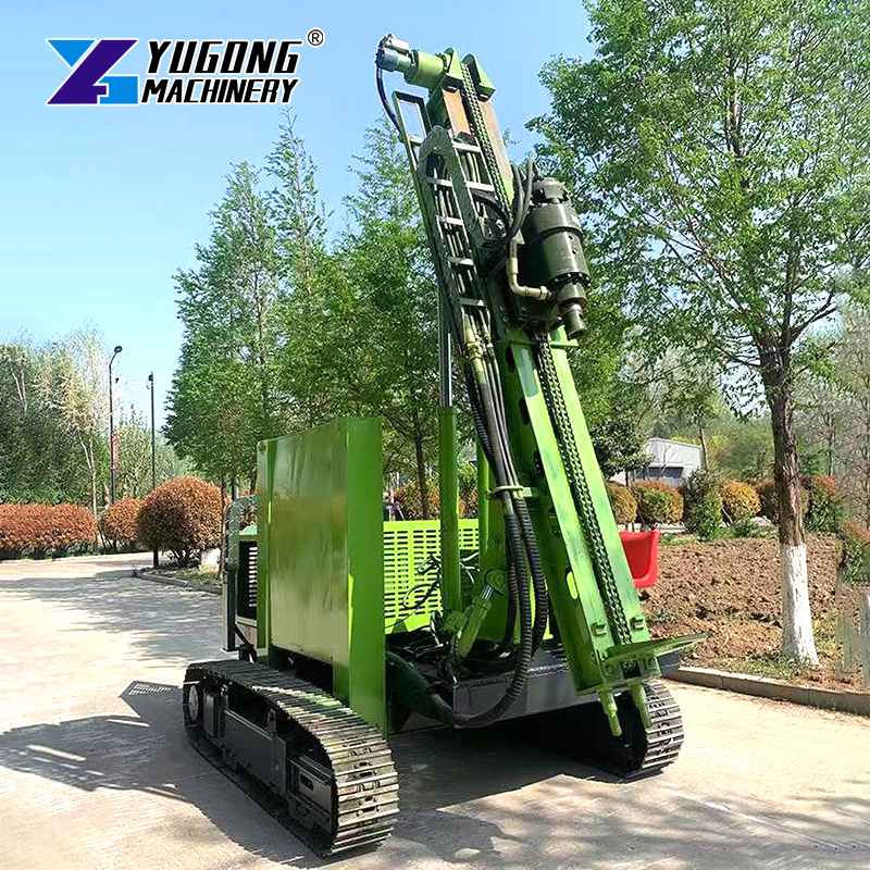Ground Mount Solar Piling Machine Photovoltaic Driver Utility Scale Solar Project Construction Crawler Hydraulic Powered