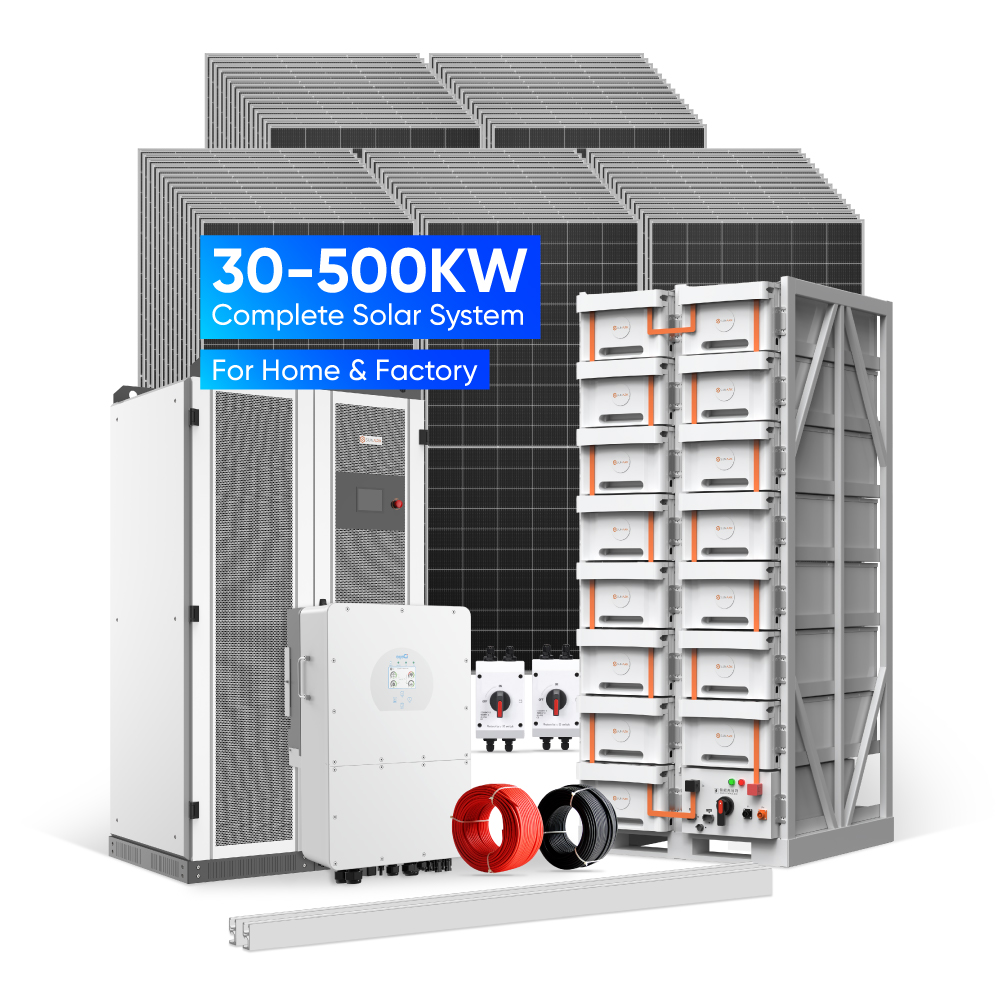 Sunevo Wholesale OEM 30kW 50kW 100kW 500kW Hybrid Complete Solar Energy Storage System With CE Certification for Commercial Use