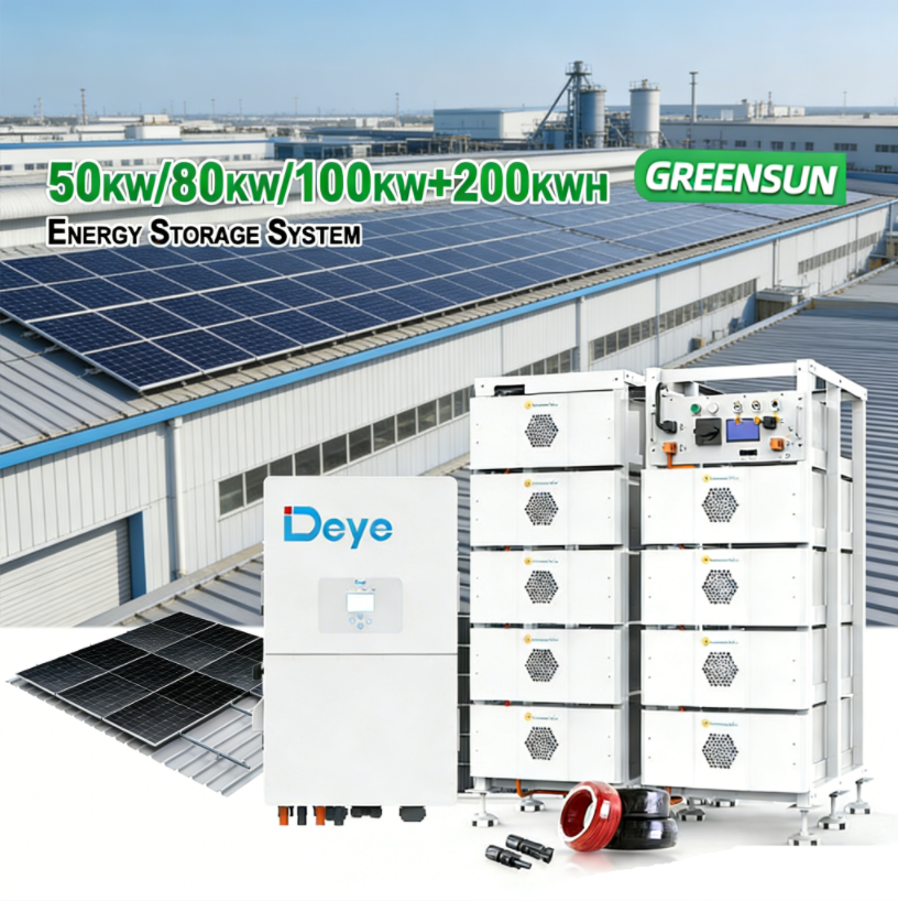 Industrial Commercial Use Complete Kit Solar Energy System 50KW/80KW/100KW Bifacial Solar Panel System