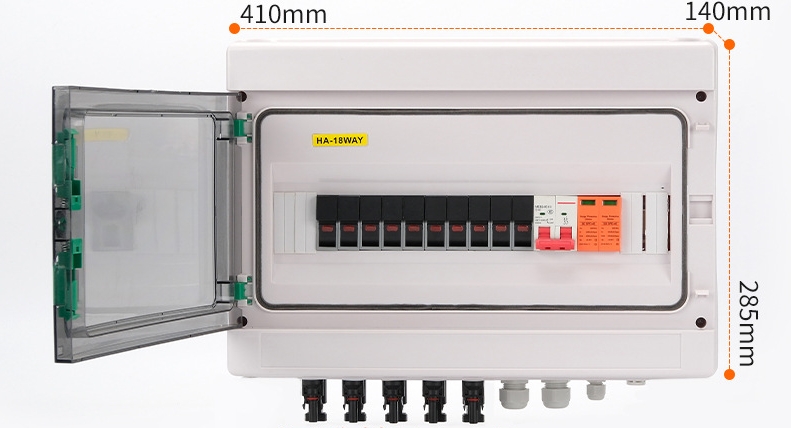 5 in 1 Out Photovoltaic Combiner Power Distribution Equipment Solar DC500V PV Combiner Box with Circuit Breaker