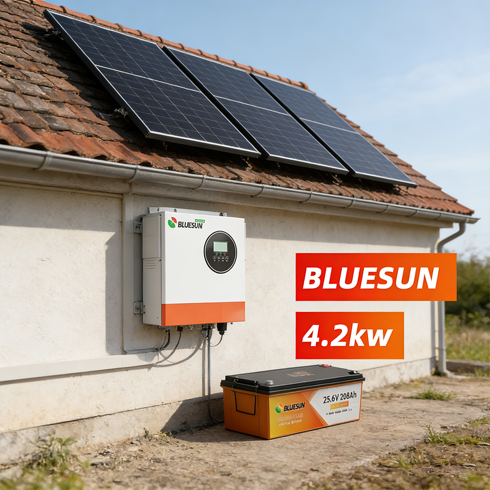 Hybrid Solar System Power Tools Solar Panels with Battery and Inverter Solar Energy System for Home off Grid Full Set