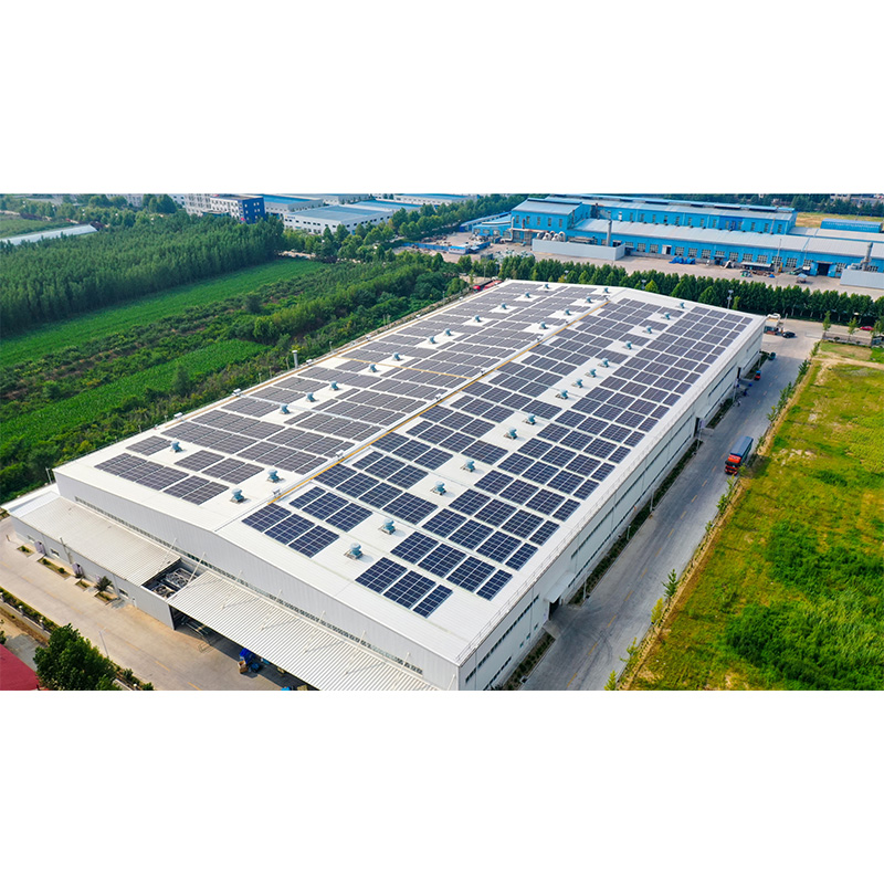 Solar Panel Building BIPV Solar Powered Roof Panel Steel Workshop Buildings 3 MW-5MW Solar PV Power Project Industrial Park
